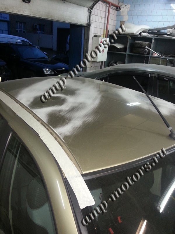 Окраска крыши автомобиля